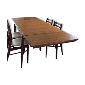 Scandinavian extendable teak table