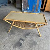 Vintage rattan table