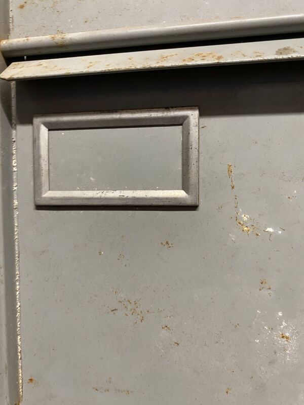 Meuble rangement bureau atelier 10 clapets industriel métal 1950