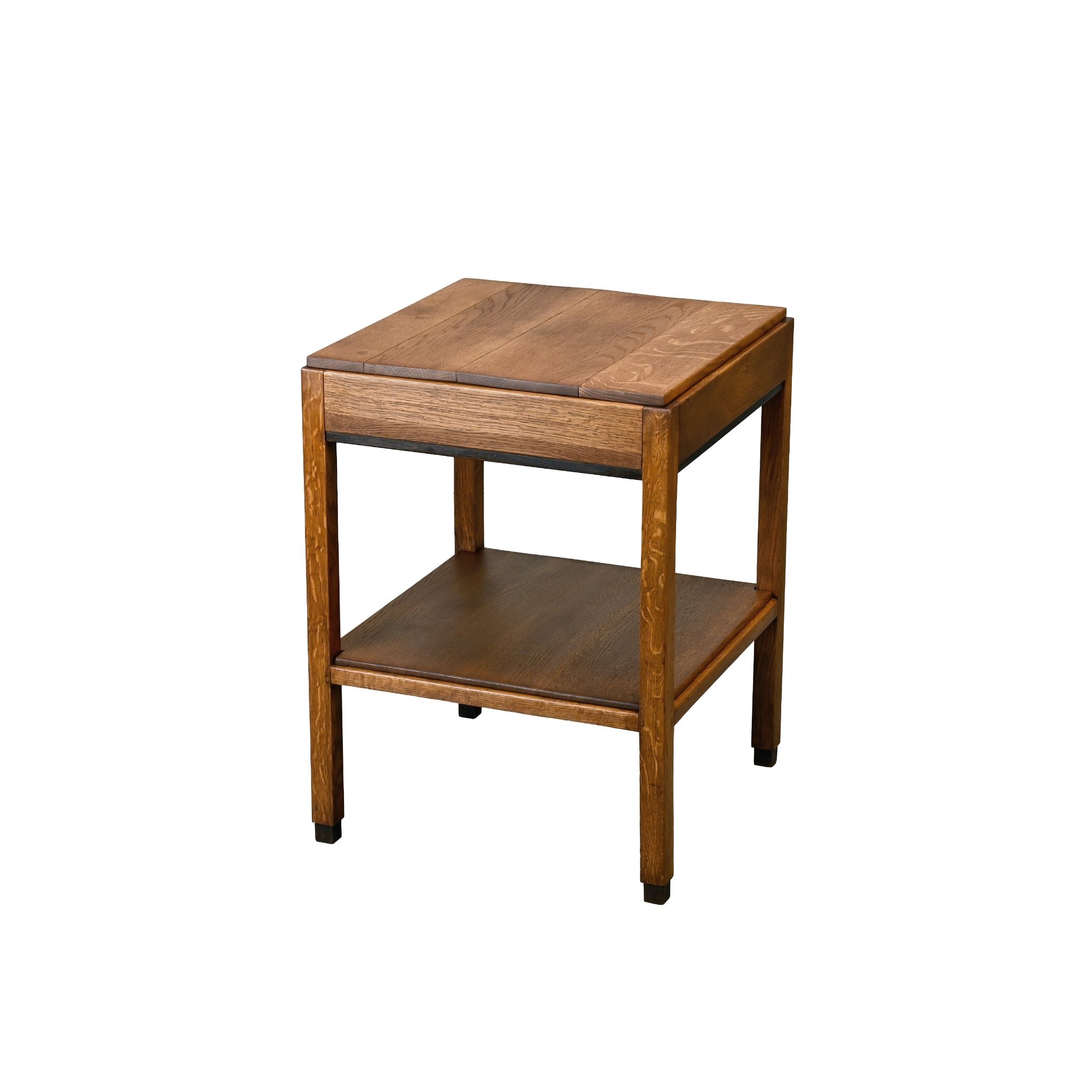 Dutch Modernist Art Deco Amsterdam School side table or bedside table Oak