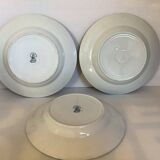 Trio of old Saint Amand narcissus model plates