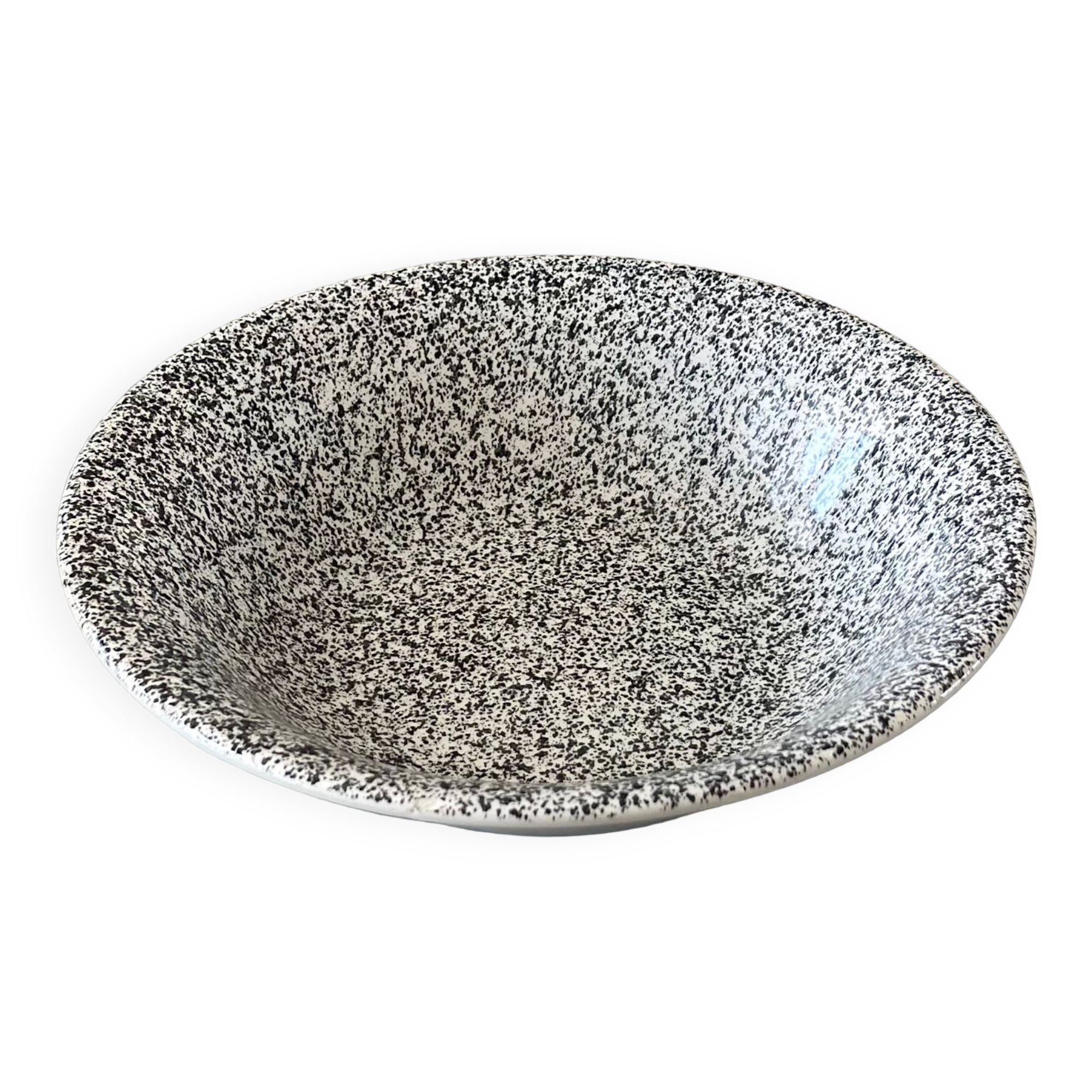 Italian speckled stoneware salad bowl