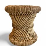 Bamboo and rope stool