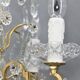 Pair girandoles chandelier bronze & crystal louis XV style
