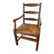 Cherry and straw armchair