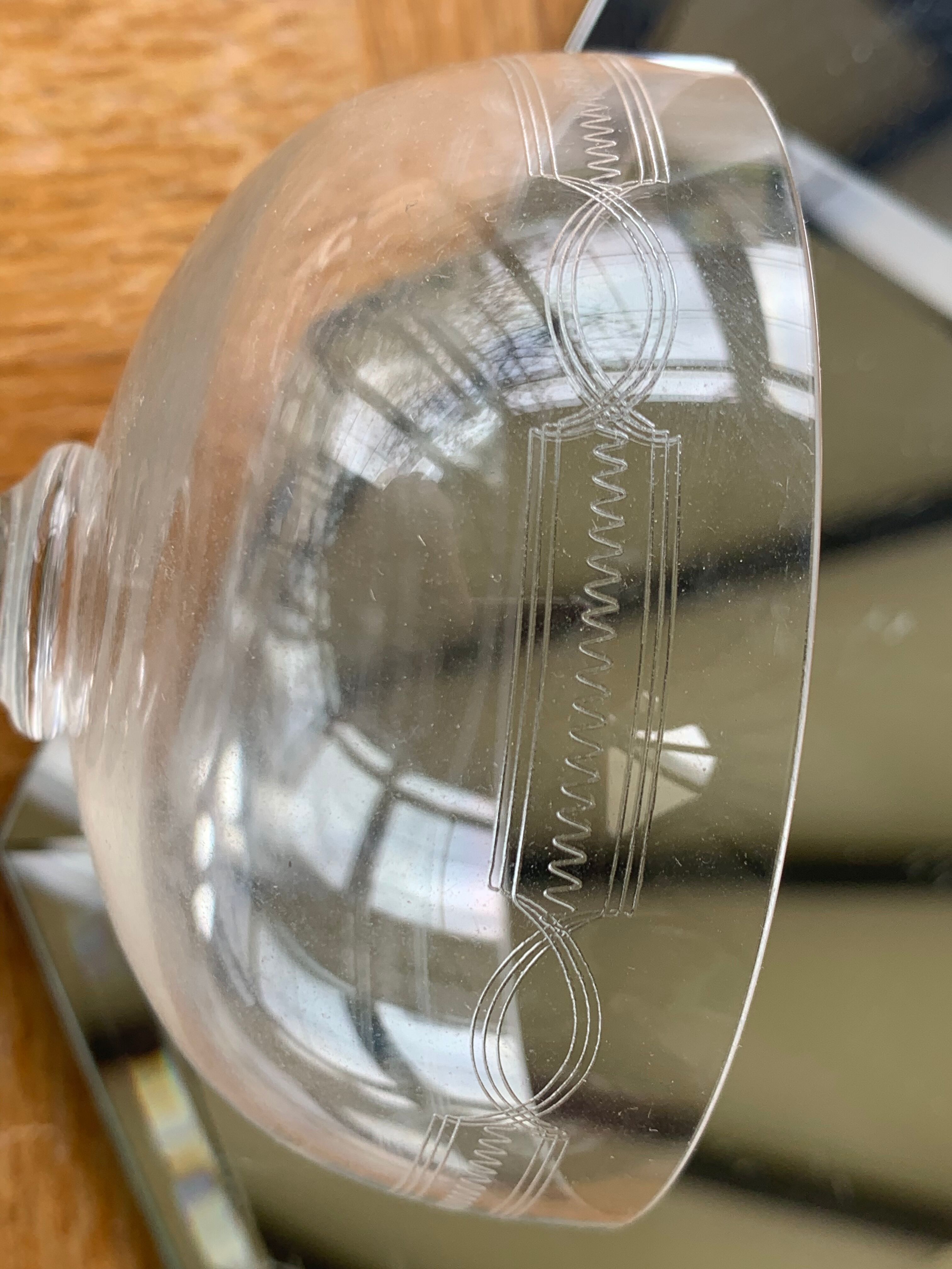 5 vintage mismatched champagne glasses