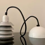 Pair of vintage pendant lights - 70s design metal lamps