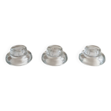 Set of 3 glass candle holders