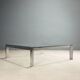 Vintage coffee table in metal and glass, Italian design from the 1970s.