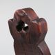 Spanish birth stool in carved wood – mid-century, brutalist spirit