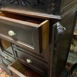 Pupitre meuble écritoire à tiroirs ancien