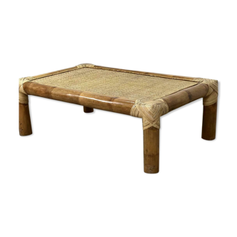 Vintage xl wicker coffee table