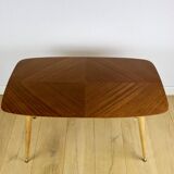 Scandinavian Swedish coffee table console 1970s - walnut