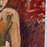 Mid-20th century original oil on canvas – nude woman