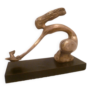 Bronze Sculpture Abstrait - colombe