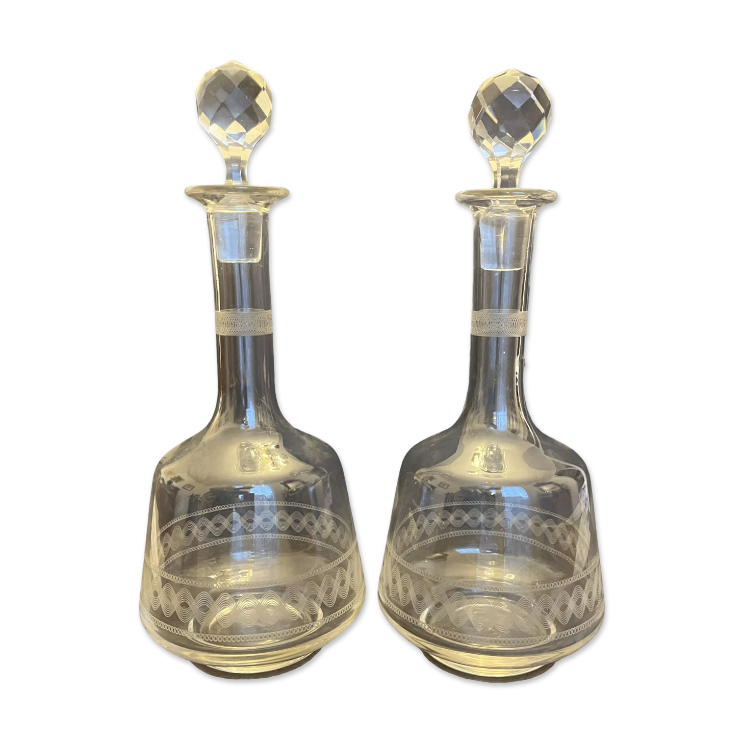Pair of antique decanters