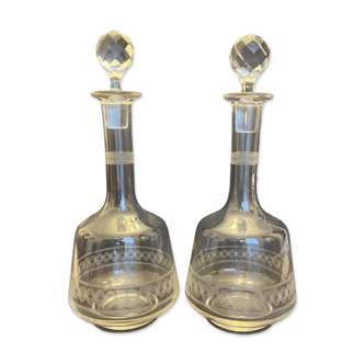 Pair of antique decanters