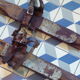 Paire de skis anciens en bois 2,05 m