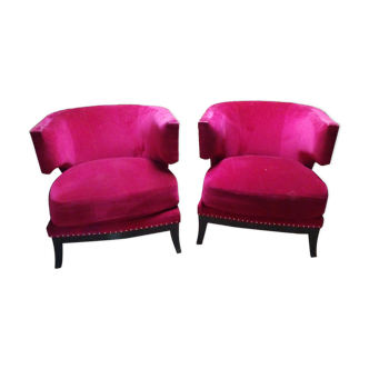 Fuchsia armchairs