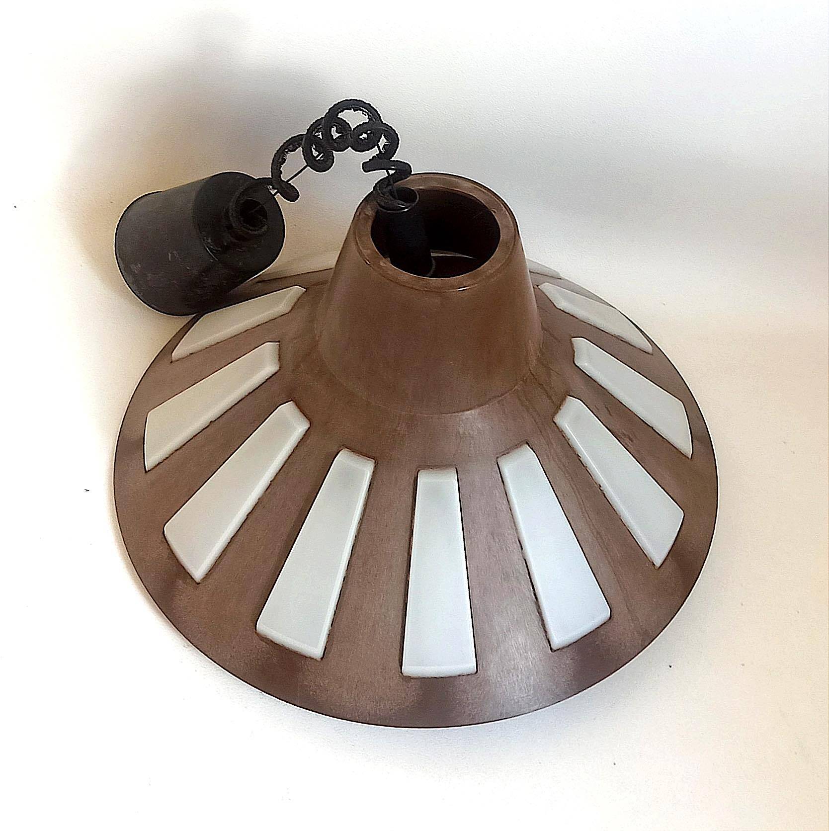 Bakelite pendant light up and down 70s Diameter 40 cm