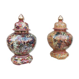 Hand-painted chinese vases, 1960s, set of 2