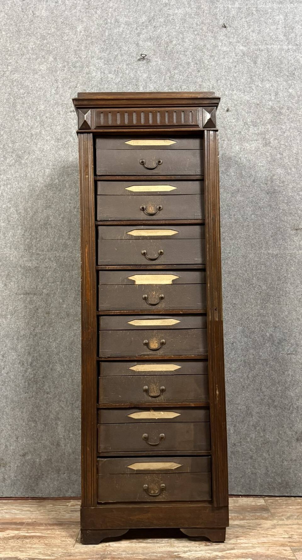 Large Napoleon III period oak cardboard box
