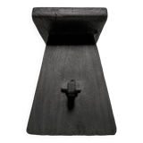 Burnt wood monolith stool