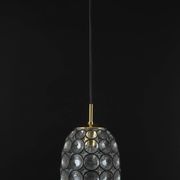 Iron and clear glass pendant by limburg, germany, 1960s.