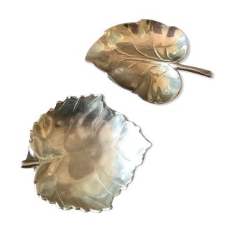 Empty brass leaf pockets