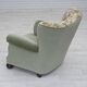 1970s, Danish relax armchair, green furniture velour, original condition.