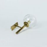 Brass and glass wall lights, vintage, 1960 by Hillebrand.