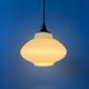 Mid-century milk glass pendant light attributed to Louis Kalff