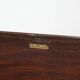 19th century English antique oak wall desk/writing table on wheels