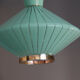 Green diabolo pendant lamp with gilding chandelier vintage luminaire
