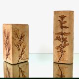 Pair of ceramic vases by Raymonde Leduc, Vallauris 60s