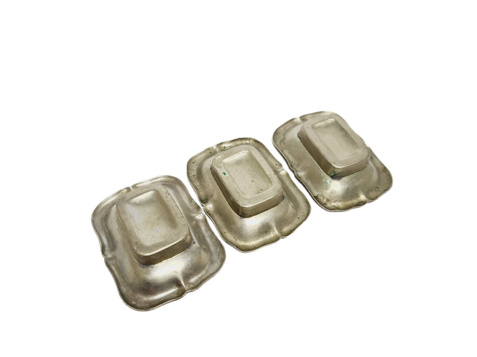 20th century art nouveau fish bones pads, Poland, 1890s, set of 3