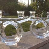 Candlesticks double arms crystal years 50-60