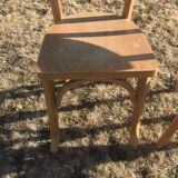 Lot of 6 vintage wooden bistro chairs