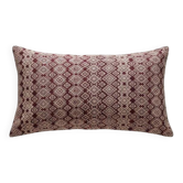 Burgundy and beige Kachin cushion cover (RIDA)