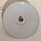 Industrial hanging lamp with green and white enamelled tin blinds