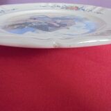 Round serving plate No. 1 Obernai Faïence Sarreguemines diameter 31.5 cm