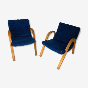 Fauteuils poil scandinave