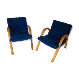 Fauteuils poil scandinave