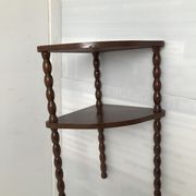 Wooden corner sellette turned vintage vintage louis XIII style