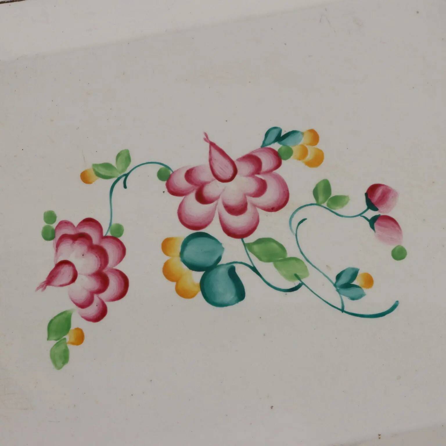 Antique porcelain plate from Laveno, Italy, 1920s-1930s.