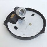 Round opaline and bakelite wall lamp Lumisec D.20cm