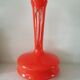 Vase, pichet verre Empoli orange année 70