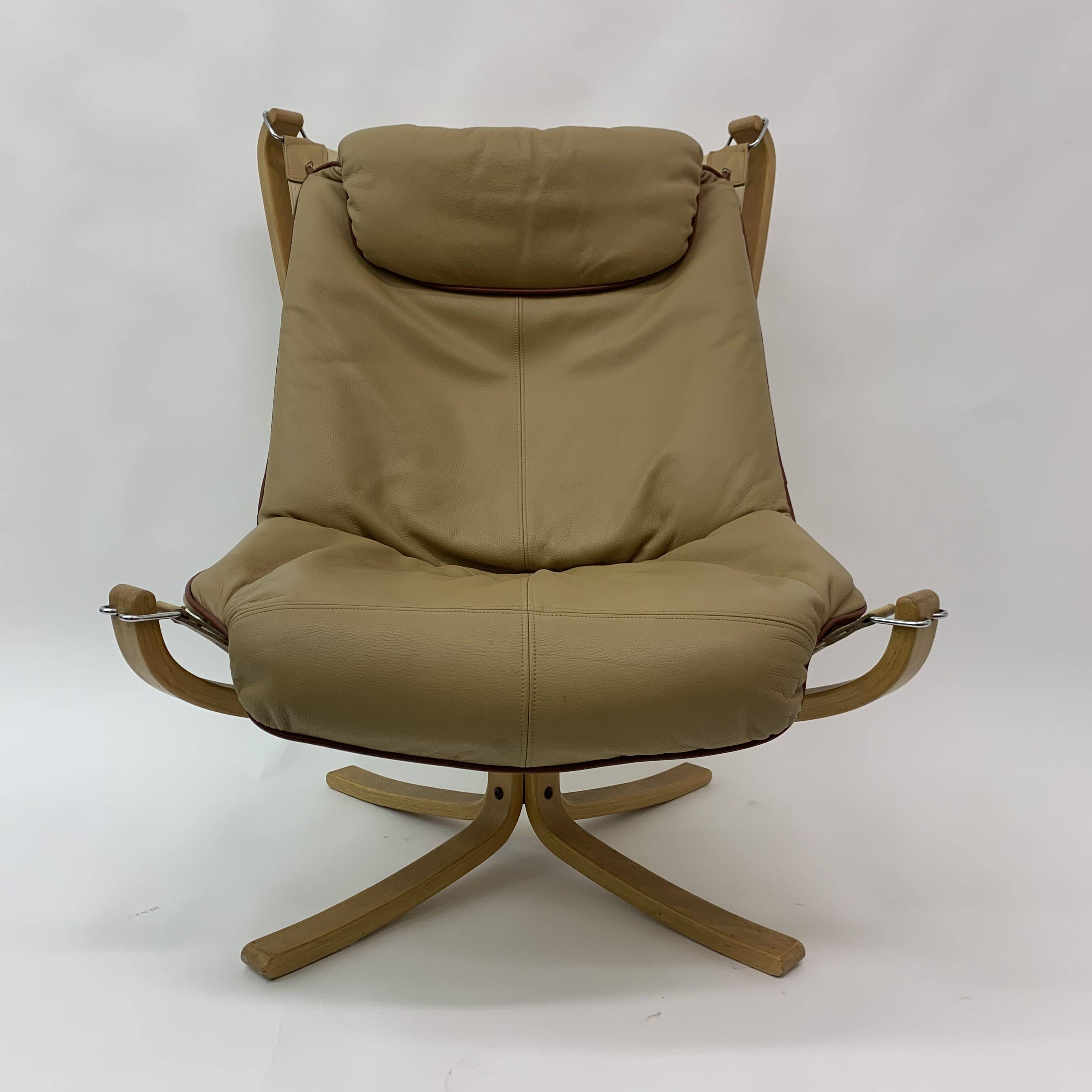 Falcon Leather Lounge Chair by Sigurd Ressel for Vatne Møbler, 1970s
