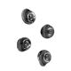 Space age set of 4 chrome plastic coat hangers, Olaf Von Bohr, Kartell Ital