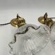 Paire de suspensions en verre holophane
